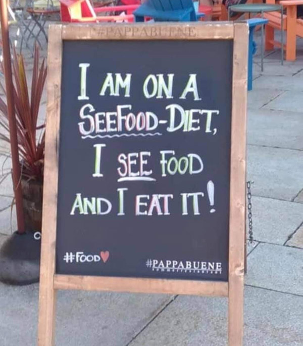 I see food and I eat it