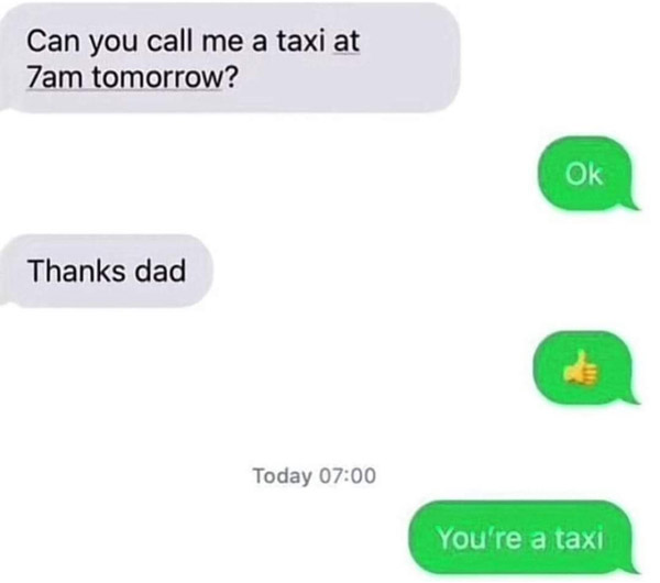 call me a taxi