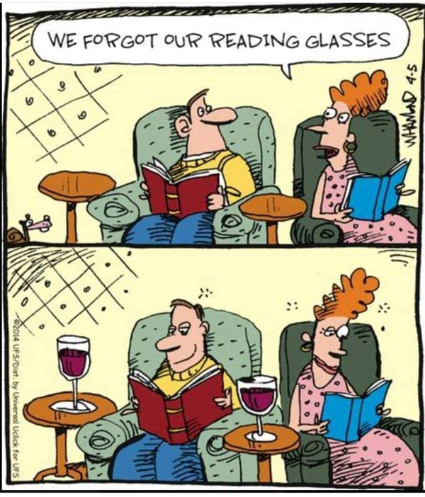 we forgot our reading glasses