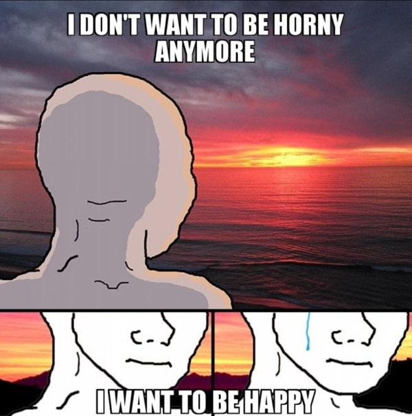 horny - happy
